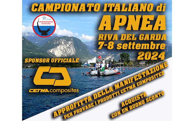 CETMA COMPOSITES sponsor UFFICIALE del Campionato Italiano di Apnea 2024